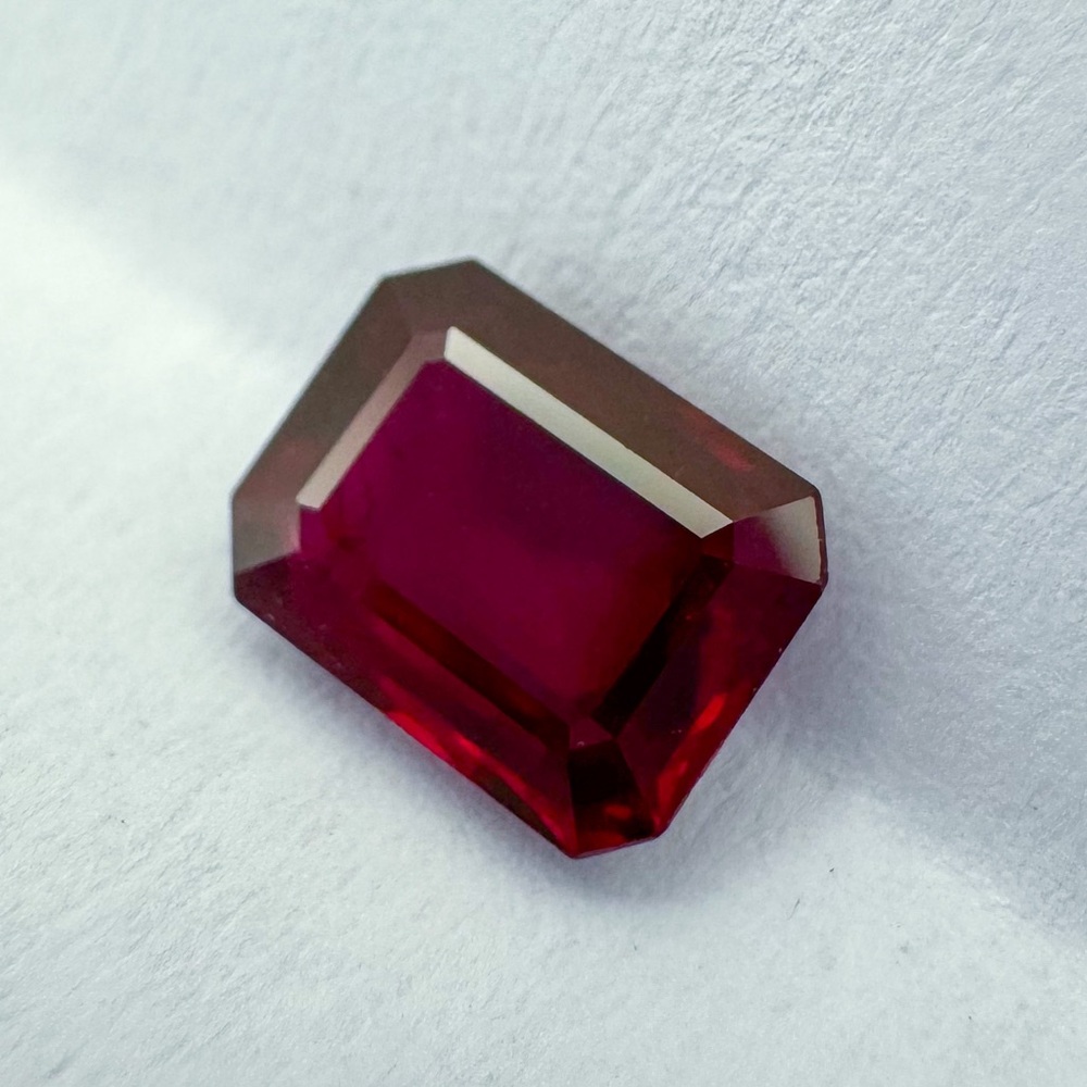 Natural Ruby Emerald-Cut Eye Clean Red Ruby July … - image 3